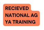 Recieved National AG YA Training